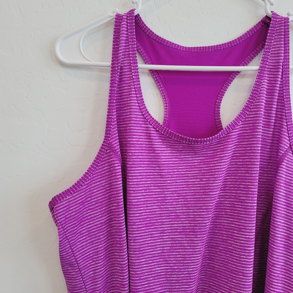💕 Danskin Purple Striped Tank Top Size XXL - Picture 4 of 7